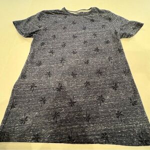 Old Navy Blue Palm Print Short Sleeve Tee